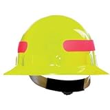 Fibre-Metal by Honeywelll E1RW44A008 High Visibility Protective Full Brim Hard Hat with 8-Point Ratc