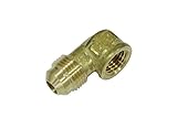 ノーブランド品　90°エルボーフレアコネクター　メス継手3/8" OD x 1/4" Female NPT ５個入り