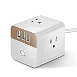 【４AC差込口＋３USBポート】PeneSQniG 電源タップ USB付き 2m延長コード キ...