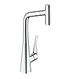 Hansgrohe 14848 Metris選択1.75 GPM単穴キッチン蛇口with quickclea、 14848001