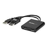 StarTech.com DisplayPort - 2x DisplayPort マルチモニタースプリッタ 2ポートMSTハブ DP 1.2 MSTDP122DP
