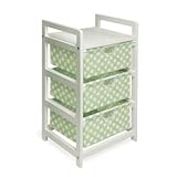 Badger Basket Lightweight Three Drawer Hamper/Storage Unit, Sage Dot by Badger Basket [並行輸入品]