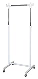 頑丈ハンガーラック 幅60cm ワンタッチ 高さ伸縮式 キャスター付
