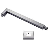 Rovateシャワーヘッド拡張子パイプ16 " Long with壁カバーシャワーアームバスルーム