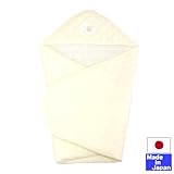 パイルキルトおくるみアフガン（クマチケット）　80×80ｃｍ　日本製 (クリーム)