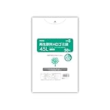 シモジマ HEIKO 再生原料HDゴミ袋 45L 半透明 006609512 1束(50枚)