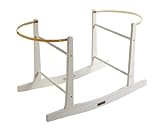 Clair de Lune Wooden Rocking Moses Basket Stand (White)