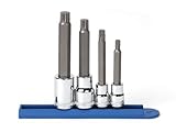 KD Tools KDT80572 4 Piece 3/8 and 1/2 Inch Drive 12 Point Triple Square Metric Bit Socket Set