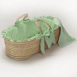 BabyDoll Gingham Moses Basket Green [並行輸入品]