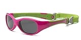 Real Kids Shades Explorer Flex Fit Removable Band with Polycarbonate Sunglasses (Lens 2 Plus, Cherry