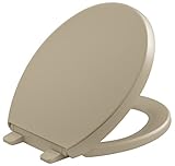 KOHLER K-4009-33 Reveal Quiet-Close with Grip-Tight Bumpers Round-front Toilet Seat, Mexican Sand [並