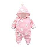 Zhhlinyuan ロンパース カバーオール Newborn ベビー Boy Girl Infant Long Sleeve Hooded Romper Jumpsuit Bodysuit Outf