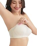 [ラディアンヌ] エアリーリフト ストラップレスブラ チューブトップ ブラジャー ノンワイヤー 脇高 インナー 結婚式 オフショル 紐なしブラ スキンベージュ F70
