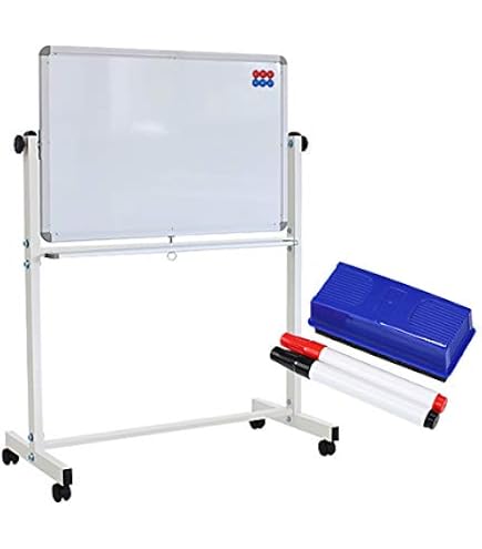Amazon.co.jp: ホワイトボード 脚付き 1800×900mm 高さ2段階 両面