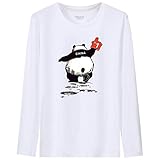 BUZZxSELECTION(バズ セレクション) Tシャツ 長袖 ロンT カットソー トップス プリント パンダ アニマル メンズ TSL038 (02 ホワイト,XL)