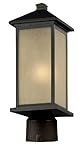Z-Lite 548PHM-ORB-R Vienna Outdoor Post Light with Oil Rubbed Bronze Finish and Glass Material by Z-