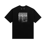 マルジェラ 半袖 MM6 Tシャツ 純綿 ロゴ デジタル ルーズ 刺繍 ラウンドネック トップ (クラシックフィット,XL,96) [並行輸入品]