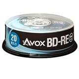 AVOX ブルーレイディスク BD-RE 繰り返し録画用 25G 1-2倍速 20枚 スピンドルケース BE130RAPW20PA