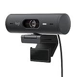 Logitech Brio 500 ウェブカメラ 4 MP 1920 x 1080 ピクセル USB-C グラファイト、W128163427 (1080 ピクセル USB-C グラファイト) (改良版)
