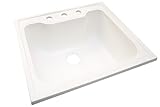 デザインハウス557686ランドリーシンク、25-inches by 22-inches、ソリッドホワイト、