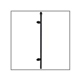 ノーブランド ITC 縦付けアイアン手すり 「クラシック」L850(KC-5)/ウェーブ研磨有