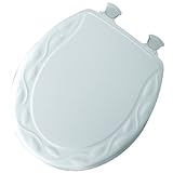 Bemis Mfg 34ec 000ラウンド成形ウッドトイレ便座、easy-clean &変更ヒンジ、sta-tite、アイボリーデザイン、ホワイト 1 ホワイト 34EC 000 1