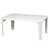 テーブル ローテーブル サイドテーブル 鏡面加工 カラー：ホワイト