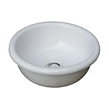 洗面ボウル 陶器 オンorオーバーカウンター両用タイプ ラウンド 幅30cm INK-0405048H