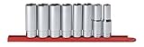 GearWrench 80705 8 Piece 1/2-Inch Drive 6 Point Deep SAE Socket Set [並行輸入品]