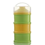 Baby Snack Container - Stackable Formula Dispenser and Snack Container (BPA Free) (Yellow Green) by 