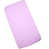 BabyPrem Fitted Crib Sheet - Plain Pink - Soft Cotton Jersey - 48 x 24 x 3.5 by BabyPrem