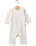 ANGELIEBE エンジェリーベ ベビー ワッフル ロンパース 新生児 赤ちゃん ベビー服 男の子 女の子 60～70㎝ オフ ホワイト