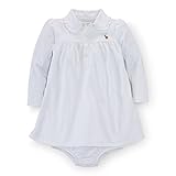 ポロ ラルフローレン ポニー付・ピマコットン長袖ワンピース[ホワイト](女の子12～24か月用) [並行輸入品]