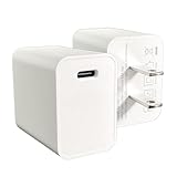 電材倉庫 PD充電器【PSE認証済】高速充電対応 AC充電器 シンプル コンパクト TYPE-C USB-A ホワイト (TYPE-Cポート×1【20W】)