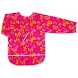 KushiesTaffeta Waterproof Bibs with Sleeves - Infant - Butterfly Fuchsia by Kushies