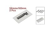 BLS 002 # 52 mmx102 mm 304ステンレススチールRecessed Flush Pull指挿入ドアハンドル2個