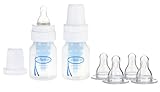 Dr. Brown's 2 Ounce Polypropylene Bottles with Replacement Preemie & Level 1 Nipples by Dr. Brown's