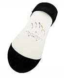 ハイヒールのための5つの特別な靴下のセットアンチスリップコットンインビジブルソックスブラック