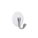 InterDesign York自己粘着フック、ホワイト/クローム L マルチカラー 93400