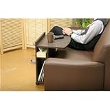 マルチサイドテーブル 【ハイタイプ】 高さ62cm 収納棚/可動棚1枚/キャスター付き SI-4562BR ブラウン