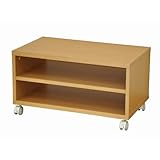 キャスター付きフリーラックM CFR-2M NA ナチュラル 幅60x奥行35x高さ32.8cm