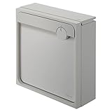 Qual 大型郵便物対応戸建郵便受箱(壁付タイプ) ライトグレー×メタリックシルバー 450mm×160mm×450mm