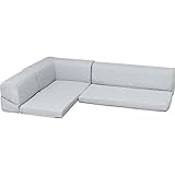 高反発フロアコーナーソファ3点セット  2人掛け 3人掛け 幅100 グレー L-25生地