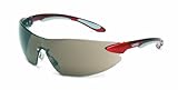 Uvex S4411X Ignite Safety Eyewear, Metallic Red and Silver Frame, Gray Uvextra Anti-Fog Lens by Uvex