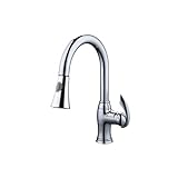 Yosemite Home Decor YP28CKPO-PC Single Handle Kitchen Faucet with Pull-Out Sprayer, Polished Chrome 