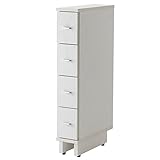 ライフスタイリングショップ すき間収納 幅15cm メラミン チェスト 4段 隙間収納 ランドリー 引き出し AS-011