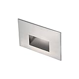WAC Lighting 4011-30SS WAC Step & Wall 5 inch Ledme 12V Rectangle Step & Wall Light 3000K Soft White