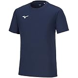 [ミズノ] トレーニングウェア 半袖 Tシャツ 袖ロゴ 吸汗速乾 ドライ 32JA8156 ドレスネイビー L