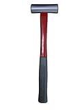 玄五郎 両口玄能グラス柄(シルバーメッキ仕上) 300g