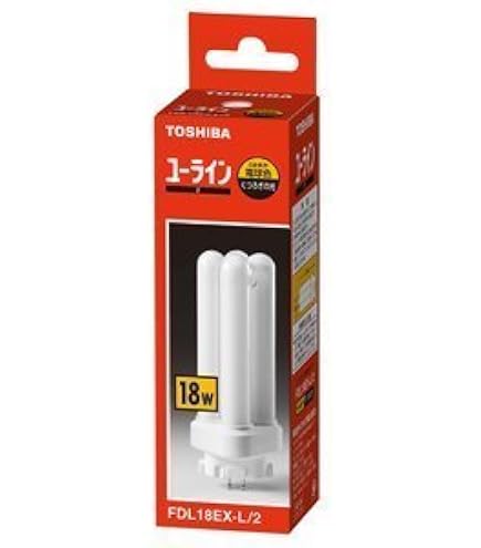 Amazon | 東芝 FDL13EX-L/2 1個入 コンパクト形蛍光ランプ13形 電球色 